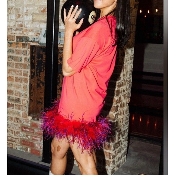 QUEEN OF SPARKLES Pink Short Sleeve Mini Dress - Picture 3 of 10